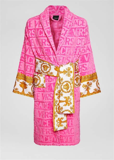 versace women's bathrobe|Versace dressing gown pink.